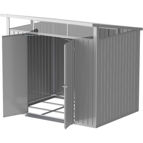 Casetta Box da Giardino 249,1x209,3x231,3 cm in Acciaio Zincato Grigio (1/5)