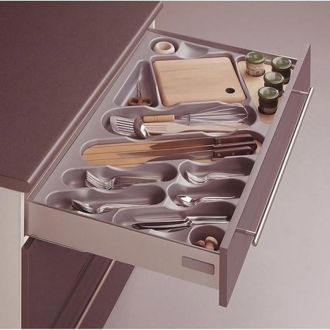 Ramasse-couverts en pvc - Largeur maxi : 840 mm - Largeur mini : 800 mm - Pour caisson de largeur : 900 mm - GOLLINUCCI (1/5)