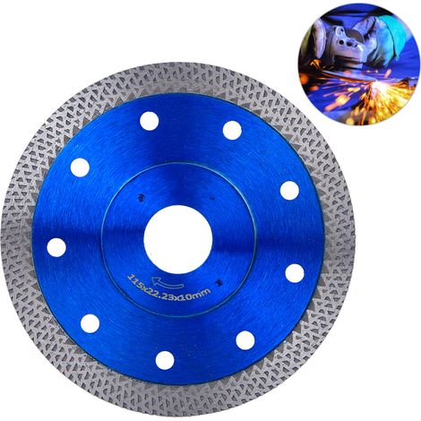 Lame de scie diamantée, disque de coupe, kit de rechange pour meuleuse d'angle, diamètre 115 mm, pour béton et marbre. (1/5)