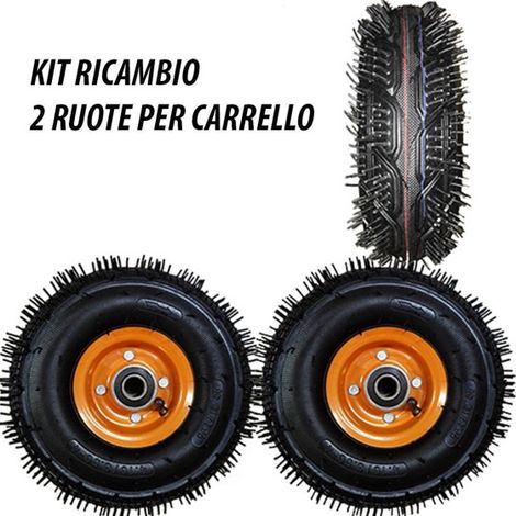 2pcs Roue En Caoutchouc Universelle 2x Pour Chariot Avec Roulement 4.10 / 3.50