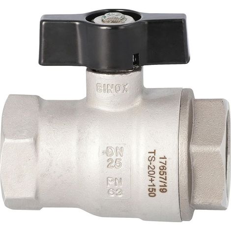 Effebi Edelstahlkugelhahn 3/8" IG/IG mit Flügelgriff, DN 10, 55mm, 100 bar, rostfreier Stahl