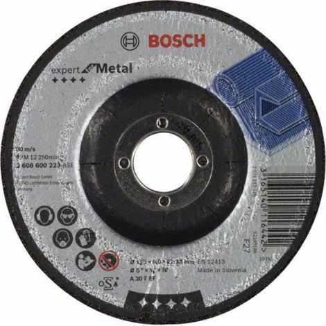 Bosch Accessories 2608600223 Schruppscheibe gekröpft Durchmesser 125 mm Bohrungs-Ø 22.23 mm Metall