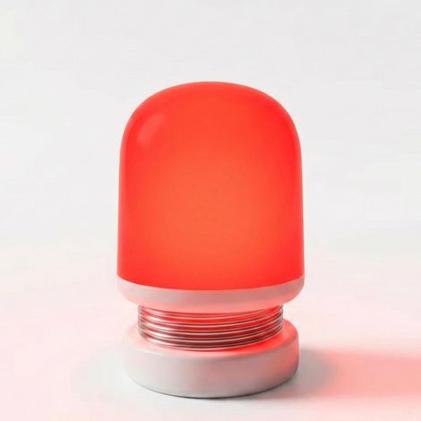 Veilleuse ambre et rouge pour aide au sommeil – Ambre (1600 K)/rouge (625 nm) – Pas de lumière bleue, intensité variable en continu, longue durée de plus de 24 heures, veilleuse rechargeable