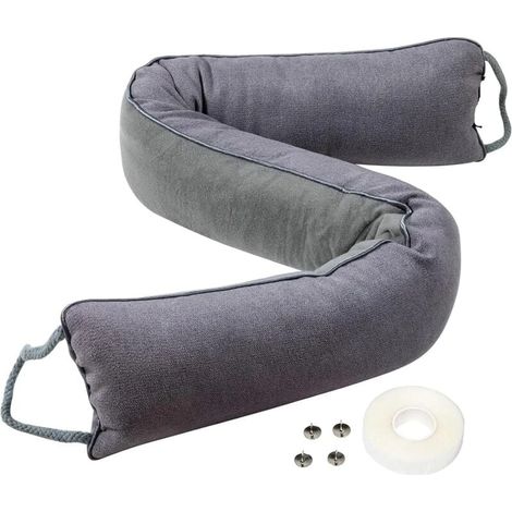 Vtizikl Gris Boudin de Porte Isolant Froid 93 cm, Bas de Porte Isolant Thermique, Anti Froid et Anti Bruit, Coussin de Porte Tissu (1/4)