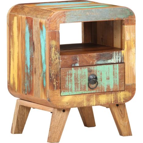 Comodino 30x30x41 cm in Legno Massello di Recupero vidaXL