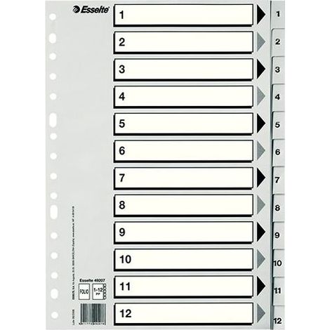 Gama ECO: Con carátula índice en blanco y negro.
Características:
-Tipo: 1 - 12
-Tamaño Folio
-Multitaladro
-Presentación: Bolsa individual
Especifica