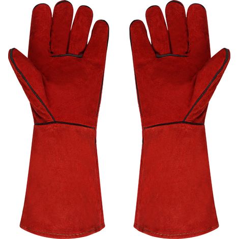 Singer Safety – Gant de soudeur cuir bovin épais 1.10mm – Taille unique 10 – Doublure isolante pour protection thermique – Montage américain (1/2)