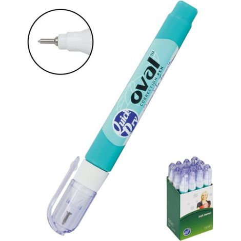 Corrector ovalado con punta metálica ZIG-1000 (12 unidades)