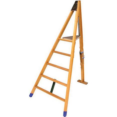 Scala agricola telescopica in legno - Altezza massima di lavoro : 3.45m - H2500T