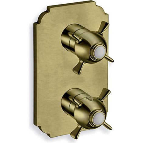 Facade externe chambord laiton thermo 2 sorties vx bronze mat - CRISTINA ONDYNA XC85293