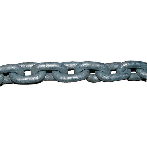 Chaîne-câble acier galvanisé à chaud. diamètre fil 6 mm. rouleau de 10 m - LEVAC SAS