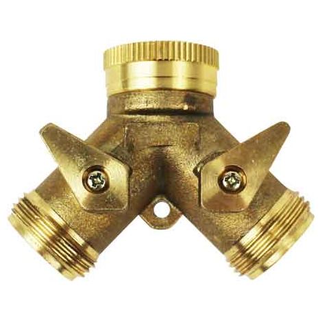 Presa Rubinetto Doppia Uscita in Ottone F 3/4 x M 3/4 Ideal Star (1/5)