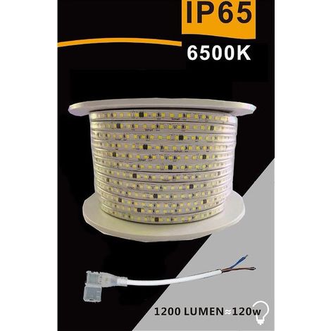 Trade Shop - Striscia Led 3535 220v 12w/mt 120led/mt 100 Mt 8mm Vari Colori Di Luce 3535-120d -