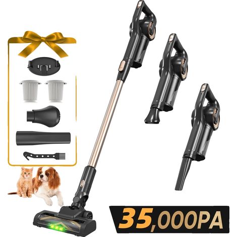 Aspirapolvere senza fili, potente aspirazione, senza sacco, 8029-BLACK, UE (1/2)