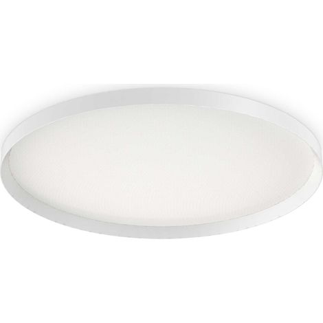 Plafoniera Moderna Fly Alluminio-Materie Plastiche Bianco Led 65W 3000K D90Cm (1/3)