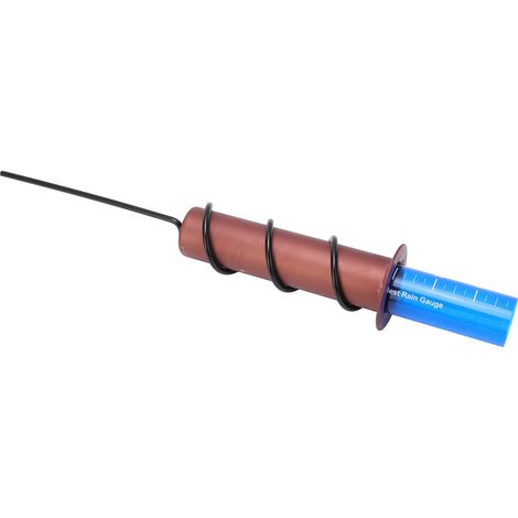 Tube de mesure de l'eau de cylindre en plastique monté au sol de pluviomètre flottant avec insertion droite d'échelle (1/5)