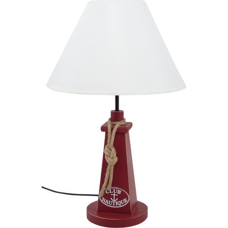 Lampe phare maritime rouge 48 cm (1/3)