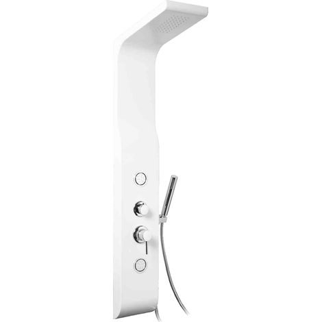Columna ducha hidromasaje lluvia panel ducha blanco de abs mod. Easy