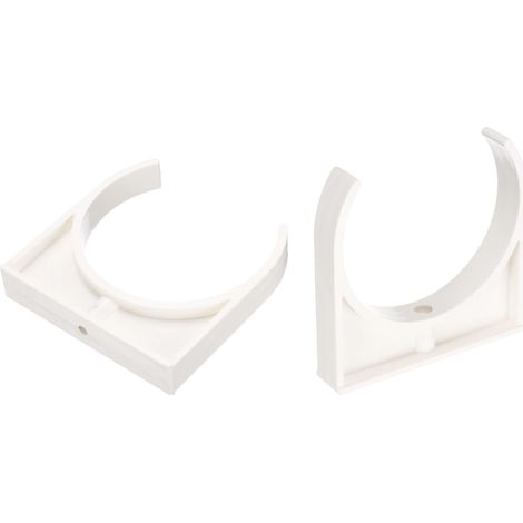 2 Pcs Colliers Pour Tuyaux En PVC 110mm DI Supports Pour TV Blanc (1/5)
