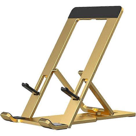 Faltbarer Handyhalter, kompatibel mit allen Mobiltelefonen (Gold). (1/5)