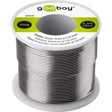 Goobay Bobina di stagno per saldatura 250g Argento 1mm