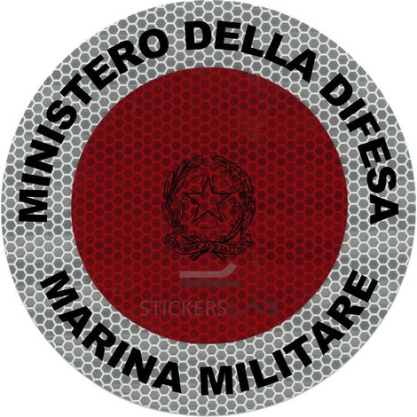 Adesivo per paletta Forze Armate e/o di Polizia rifrangente classe III° - MARINA MILITARE - VENDITA RISERVATA