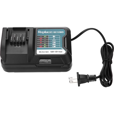 Chargeur rapide pour batterie lithium 10.8V 12V Makita DC10WD BL1015 prise US 100-240V (1/5)