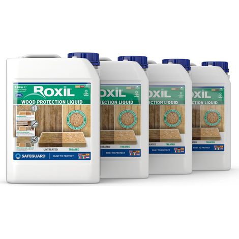 Roxil Wood Waterproofing Liquid 5 Litres x 4 Pack