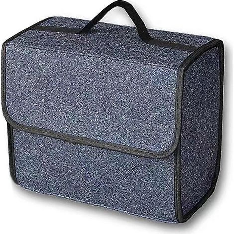 Organisateur de coffre de voiture, bac de rangement pliable en feutre pour voiture - Antidérapant, avec boucle auto-agrippante, pliable et insonorisant pour les trajets quotidiens et les longs voyages (1/4)