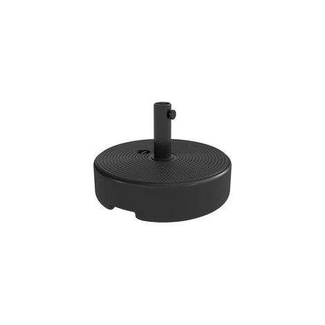 Support pour parapluie extérieur, remplissable de sable (jusqu’à 19 kg) ou d’eau (jusqu’à 15 kg), diamètre 45 cm × hauteur 30,5 cm, couleur noire (1/5)