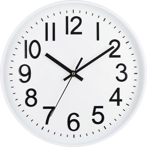 Horloge murale à grands chiffres, facile à lire, à piles, moderne et silencieuse (sans tic-tac). (1/5)