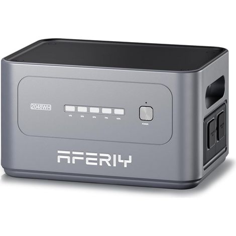 AFERIY Batterie d’extension 2048Wh LiFePO4 BMS, stockage d’énergie extensible jusqu’à 10240Wh, compatible station électrique