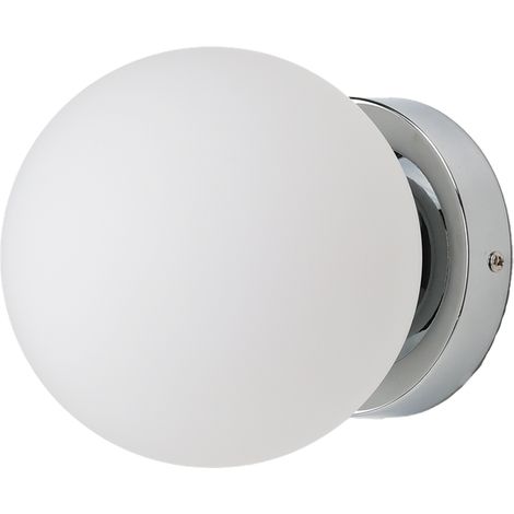 Applique salle de bain boule verre 150 mm E27 G45 IP44 design élégant