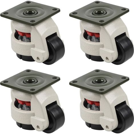 Teleskopische Nivellierrollen 500KG für Werkbänke, drehbare Rollen, robuste Nylonrollen Gd-60F für Industriemaschinen, Nivellierrollen, schwere Ausrüstung, Räder, Rollen (1/5)