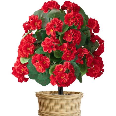 Fausses fleurs pour l'extérieur Décoration De Jardin Bégonia Artificiel  Fleurs Artificielles Pour Porche Et Extérieur pour votre jardin, cour, patio, porche, pelouse, balcon et arrière-cour (1/5)