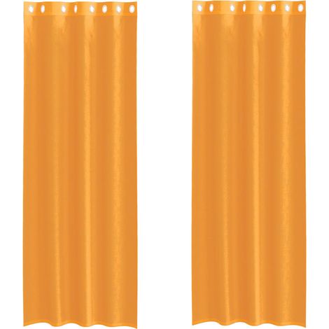 Maison Exclusive - Tende in Voile con Occhielli 2 pz Arancio 140x260 cm