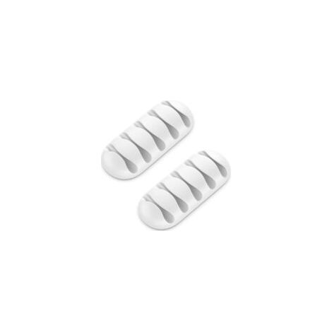 2 sujetacables, clips para 5 cables cada uno, gestión de cables - Crezuo