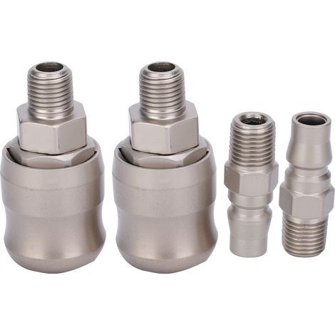 2 Kits de Connecteur Rapide Pneumatique pour Marteau-Piqueur, Joint Autobloquant Antidéflagrant Type C SM+PM20 (1/5)