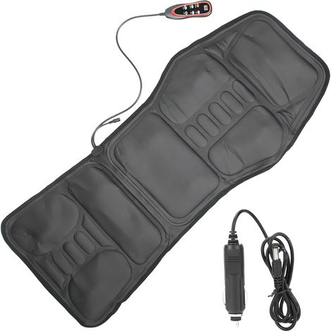 Coussin Massant Auto Siège Chauffant Vibrations Dossier Matelas Relaxation Voiture 100-240V Prise UE (1/5)
