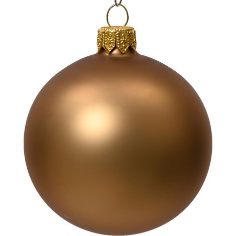 Décoration de Noël Boules en verre mat brun gingembre ø 10cm