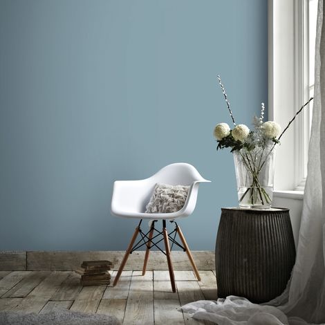 Papier peint uni bleu 1005 x 52 cm – Intissé vinyle – Résistant à la lumière – Entretien facile avec éponge humide – Superfresco Easy (1/5)