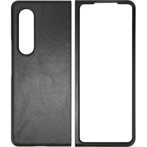Professionelle Lederhülle für Galaxy Z Fold 3, staubdichte Hülle mit faltbarem Bildschirm, schwarz (1/5)