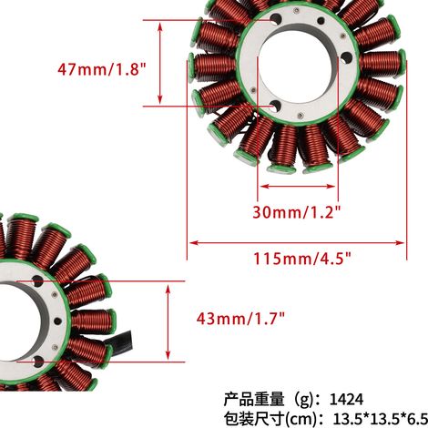 Kompatibel mit Stator für Can-Am Outlander 800, 800R, 1000 EFI 4x4 (Baujahre 2013–2018) (1/4)