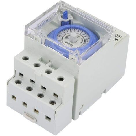 Minuterie mécanique analogique 110-230V – 8 programmes 24h – Moteur d'impulsion – Pour rail de guidage DIN – Faible consommation - SUL 181 H (1/5)