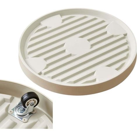 1 paquet 22cm Support De Pot De Fleurs Rond, Chariot à Plantes avec roulettes, Support à roulettes Robuste pour Plantes (1/5)