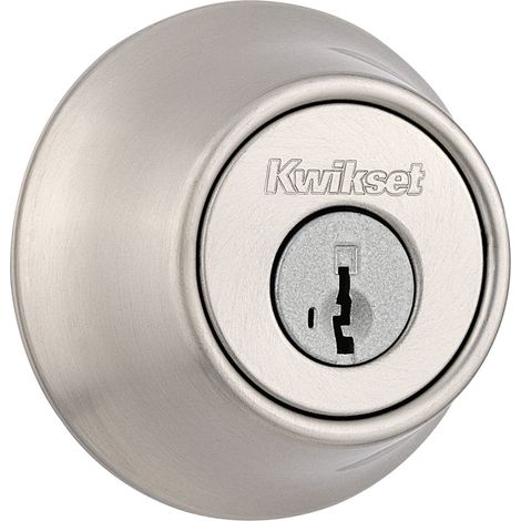 Kwikset 96600-575 660 15 SMT RCAL RCS Singolo Cilindro Catenaccio SmartKey, Nichel Satinato, Rotondo (1/4)