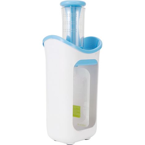Système de presse à gourdes portable pour enfants, presse-purée de fruits, sachets alimentaires pour la cuisine (bleu) (1/5)