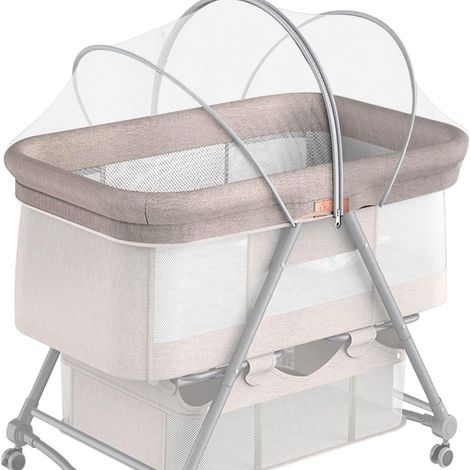 Moustiquaire Universelle pour Berceau/Berceaux/Lit Parapluie Bébé, Tissu à Mailles Fines Blanc, 100x55cm (1/5)