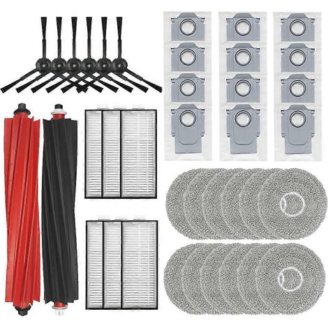 Zubehör für den Roborock Qrevo Master / Qrevo Slim Saugroboter: Hauptwalze, Seitenbürste, Filter, Reinigungstuch, Staubbeutel