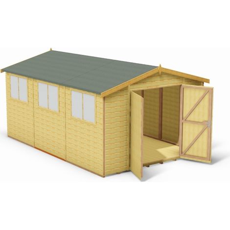 Workspace DD Tongue and Groove Garden Shed Workshop Approx 10 x 15 Feet